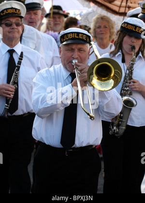 Trombone, Festival de Jazz de Bude, Cornwall, UK Banque D'Images