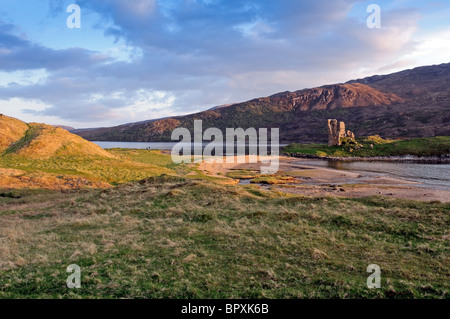 Vue sur le Loch Assynt Sutherland Highlands Ecosse Banque D'Images