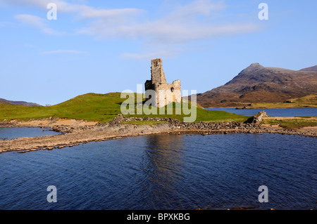 Vue sur le Loch Assynt Sutherland Highlands Ecosse Banque D'Images