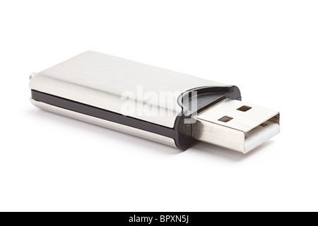 Lecteur flash USB isolated on white Banque D'Images