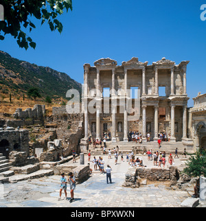 Bibliothèque de Celsus, Ephèse, Turquie Banque D'Images