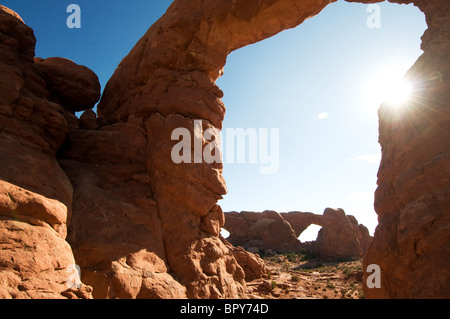 Turrent Arch Arches National Park Moab Utah Banque D'Images