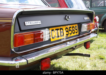 Détail de l'arrière d'un Triumph Dolomite, voiture familiale britannique classique à Markethill, County Armagh, en Irlande du Nord, Royaume-Uni Banque D'Images