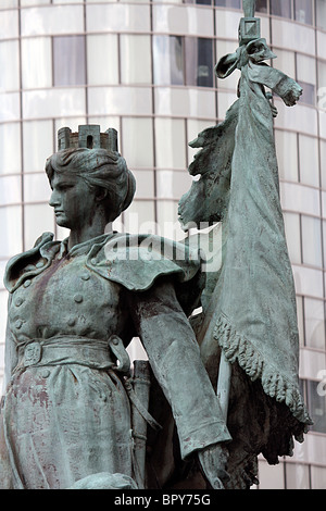 Statue 'La défense de Paris, à la Défense, Paris. Banque D'Images