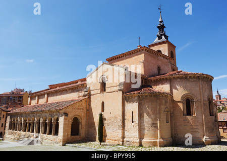 Segovia, Ségovie, Province de l'Espagne. Église romane du xiie siècle de San Millán. L'église St Millan. Banque D'Images