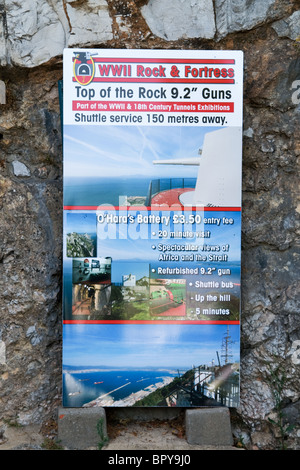 Un ensemble de photographies de Gibraltar, le Rocher de Gibraltar , la ville et le port (Port) Banque D'Images