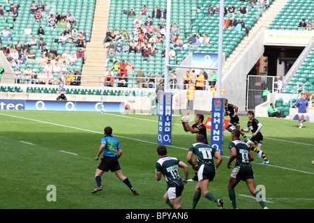 London Wasps jouant à la Middlesex London Irish Charity 7's, Twickenham Banque D'Images