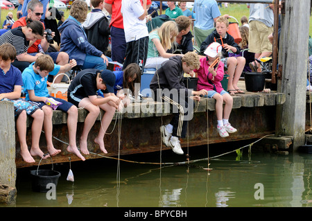 Walberswick, Suffolk. Le British Open championnat annuel des crabes à Walberswick. Banque D'Images