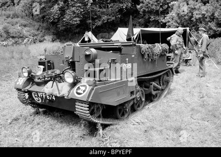 Une mitrailleuse légère Bren Carrier de l'unité de l'Armée britannique en France 1944 Banque D'Images