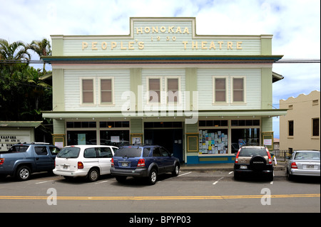 Honoka'a People's Theatre, Honoka'a Big Island, Hawaii, USA Banque D'Images