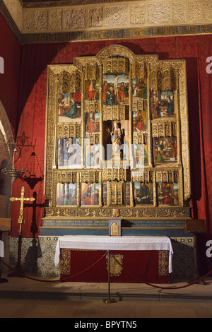 Segovia, Ségovie, Province de l'Espagne. Retable de la chapelle de l'Alcazar Banque D'Images