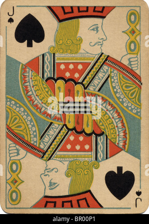 Valet de Pique vintage playing card Banque D'Images