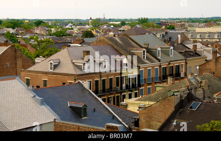 Aperçu de l'historique quartier français de La Nouvelle-Orléans, Louisiane, Etats-Unis Banque D'Images