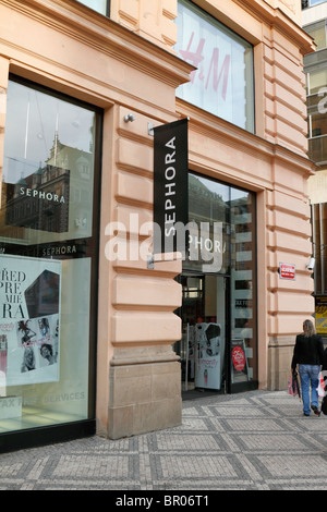 Sephora beauté cosmétiques boutique à Prague, en République tchèque, août 2010 Banque D'Images