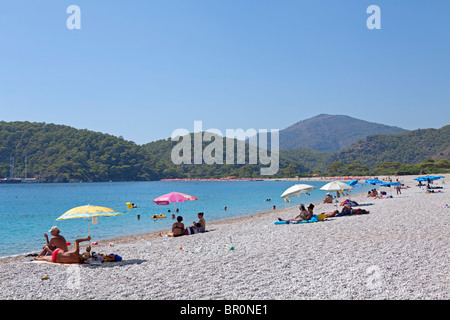 La baie de Fethiye à Antalya, près de la côte ouest turque Banque D'Images