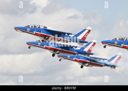 Dassault Breguet-/ Dornier Alpha jet de la Patrouille de France Air Forces aéroportées se Banque D'Images