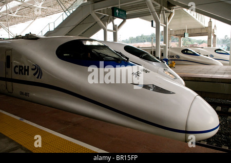 Les trains CRH super rapide en Chine. Banque D'Images