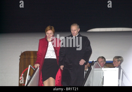 Vladimir Poutine arrive à Andrews Airforce Base, Banque D'Images