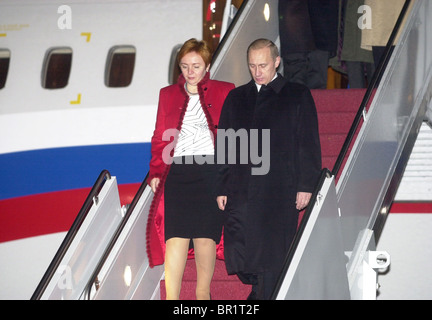 Vladimir Poutine arrive à Andrews Airforce Base, Banque D'Images