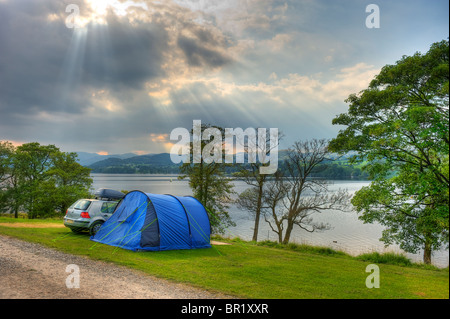 Camping près de Ullswater Lake District Cumbria UK Banque D'Images