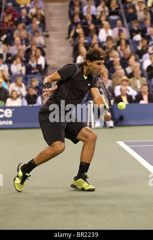 Rafael Nadal (ESP) de la compétition à l'US Open de Tennis 2010 Banque D'Images