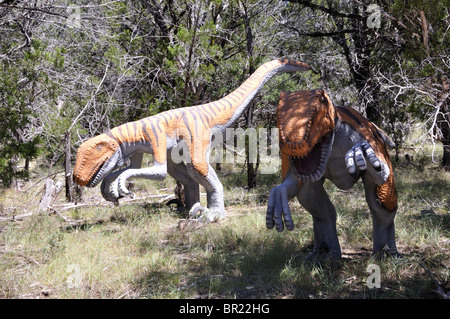 Deinonychus, Dinosaur World, Glen Rose, Texas, États-Unis Banque D'Images