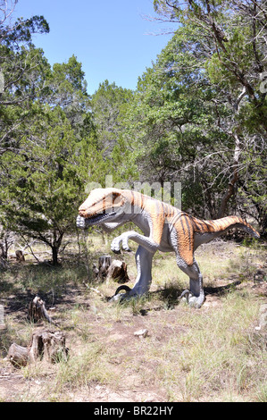 Deinonychus, Dinosaur World, Glen Rose, Texas, États-Unis Banque D'Images