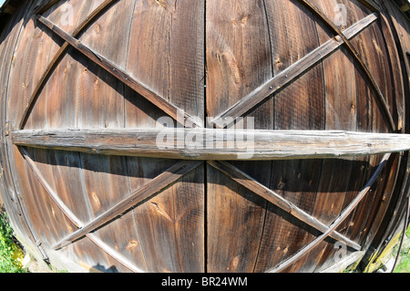 Ancienne grange en bois en Pologne Banque D'Images