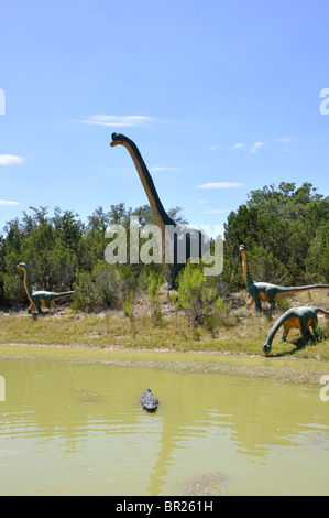 Brachiosaure, Dinosaur World, Glen Rose, Texas, États-Unis Banque D'Images