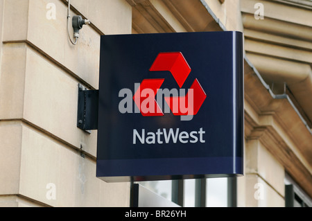 Signe de la banque NatWest Banque D'Images