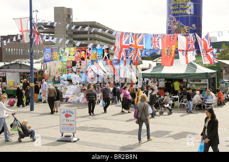 Birmingham Bull Ring en plein air du marché. Banque D'Images