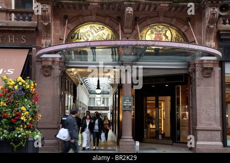 Entrée de l'Argyll Arcade dans Glasgow, Ecosse Banque D'Images