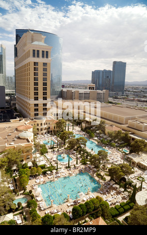 Les piscines à l'hôtel Bellagio, Las Vegas USA Banque D'Images