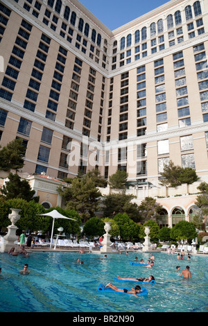 Les piscines à l'hôtel Bellagio, Las Vegas USA Banque D'Images