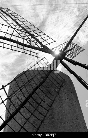 Moulins à vent Moulin à vent îles Baléares Espagne culture traditionnelle Banque D'Images