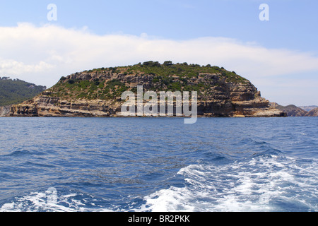 L'île de Portichol à Javea Alicante province Espagne Mer Méditerranée Banque D'Images