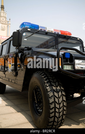 Voiture de police chinois est en attente Banque D'Images