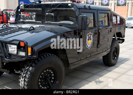 Voiture de police chinois est en attente Banque D'Images
