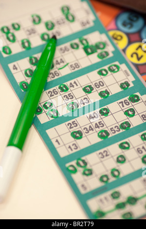 Mecca Bingo Bingo UK company. Les gens jouent au bingo à Catford salle de bingo, Londres, Royaume-Uni. Photo:Jeff Gilbert Banque D'Images