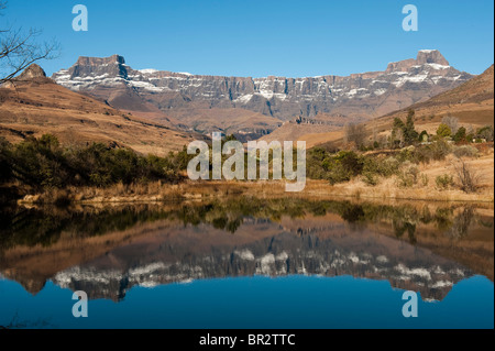 L'amphithéâtre, Drakensberg Mountain, parc national Royal Natal, Afrique du Sud Banque D'Images