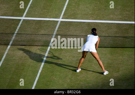 Tennis player ombre sur cour 1 au cours de la Tennis de Wimbledon 2010 Banque D'Images