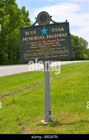 Blue Star Memorial Highway Arkansas Banque D'Images