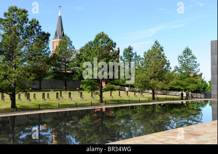 Oklahoma City National Memorial Field de chaires Banque D'Images