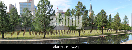 Oklahoma City National Memorial Field de chaires Banque D'Images