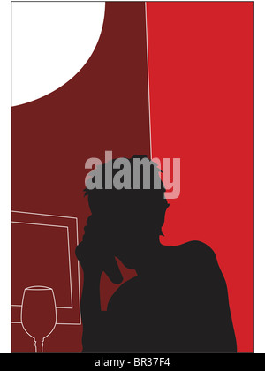 Une fille à parler au téléphone cellulaire