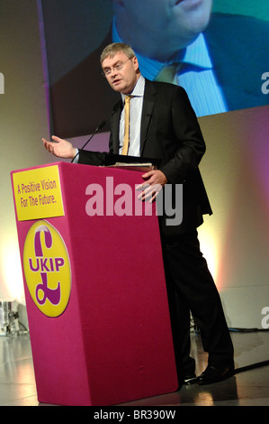 David Campbell Bannerman s'exprimant lors de la Conférence de l'UKIP à Torquay Devon Sept 2010. Banque D'Images