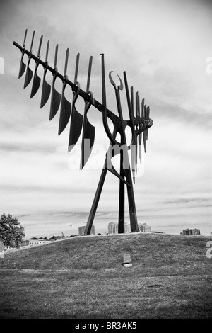 Grande sculpture extérieure spirit catcher Barrie Banque D'Images