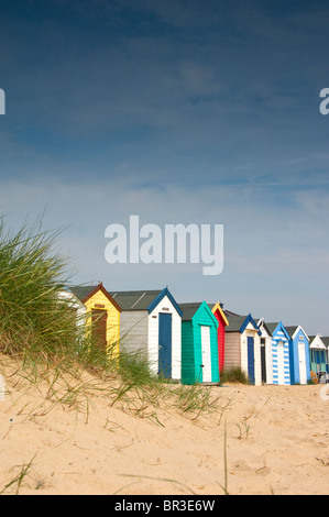 Cabines de plage, Southwold, England, UK Banque D'Images