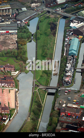 Vue aérienne de l'aqueduc en bras moteur Smethwick 2005 Banque D'Images