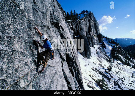 Rock Climber at Lovers Leap, Californie Banque D'Images